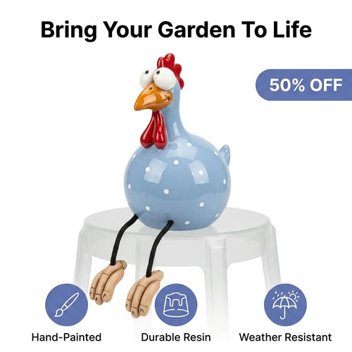 YardChick™ - Charming Resin Garden Accents, 5 Colors