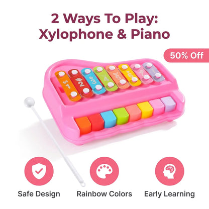 JoyBeat™ - Two-in-One Xylophone and Piano Music Toy