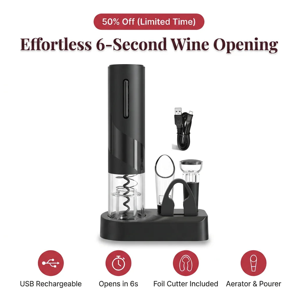 Electric Wine Bottle Opener - One-Touch Wine Opener