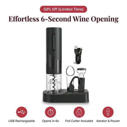 Electric Wine Bottle Opener - One-Touch Wine Opener
