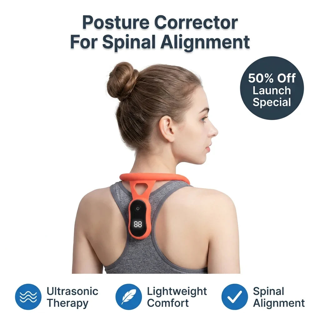 NeckSoothe™ - Smart vibration posture corrector for spinal alignment
