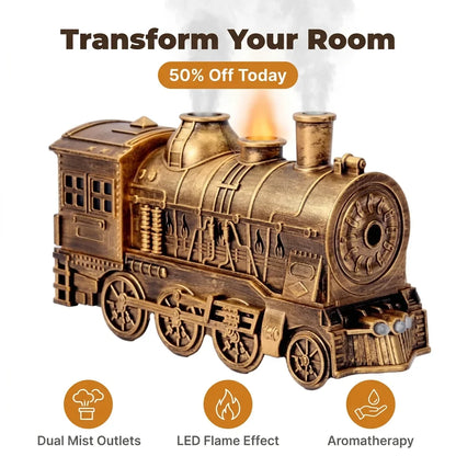 SmartAroma™ - Vintage Bronze Train Diffuser with Remote