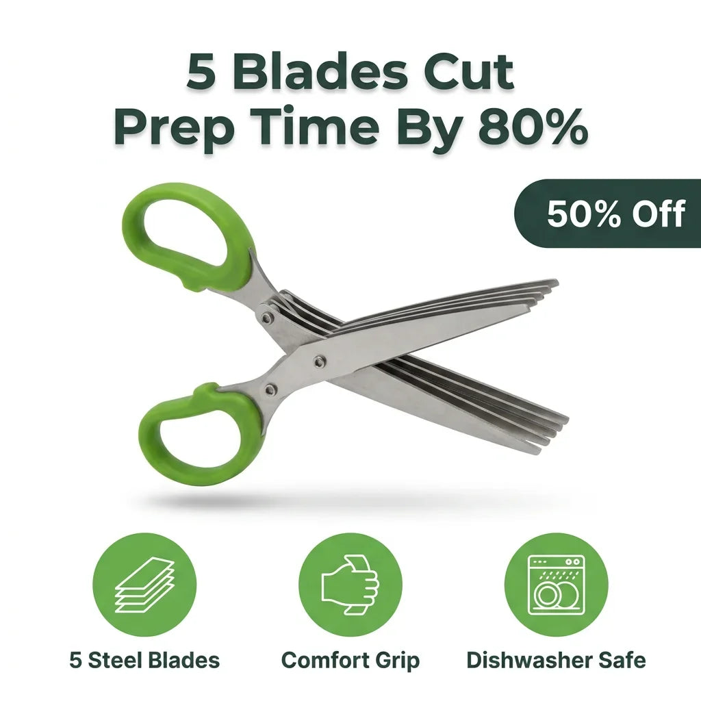 MultiCut™ - 5-Blade Precision Herb Scissors