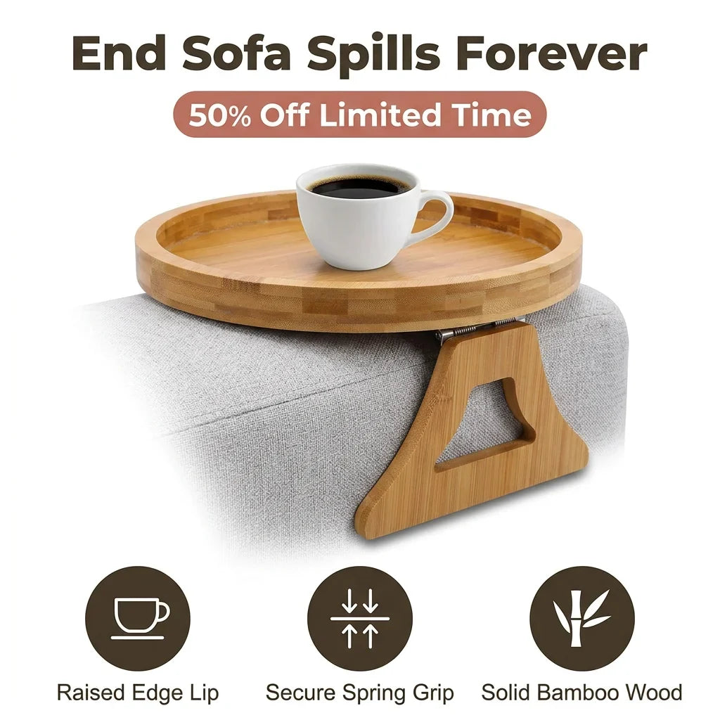 FlexTray™ - Flexible Solid Wood Armrest Table