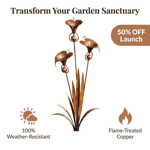 CallaChime™ - Handcrafted Garden Stake with Lily Design