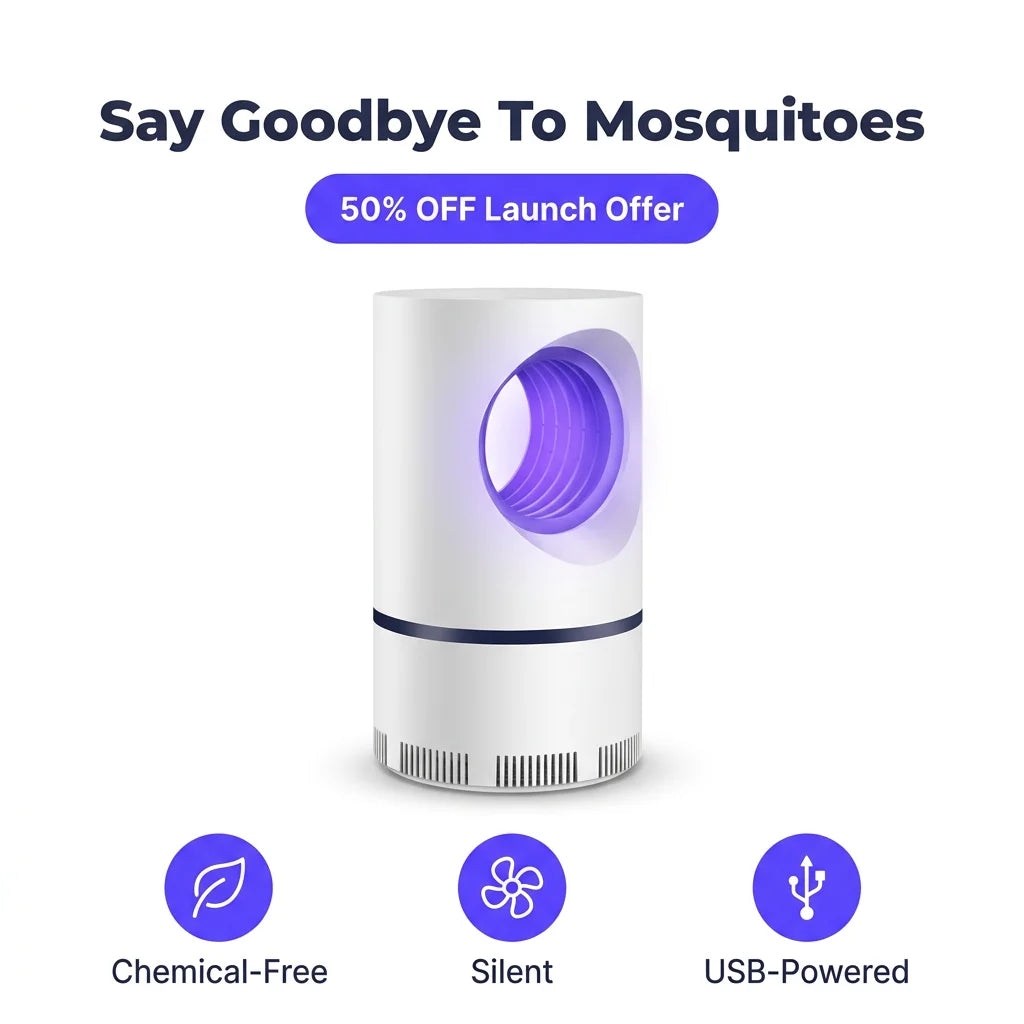 BugGuard™ - Chemical-Free Insect Trap with Night Light