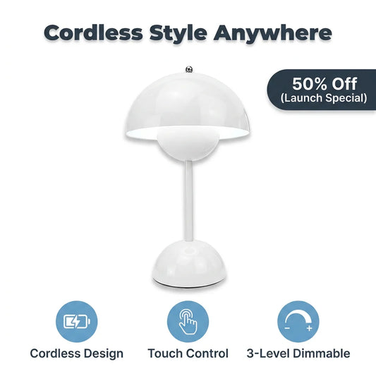 FlexLamp™ - Cordless Retro Touch-Dimming Table Lamp