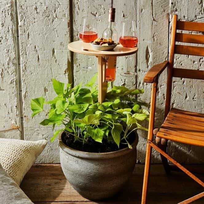 Foldable Wine Picnic Table - Portable Snack Station