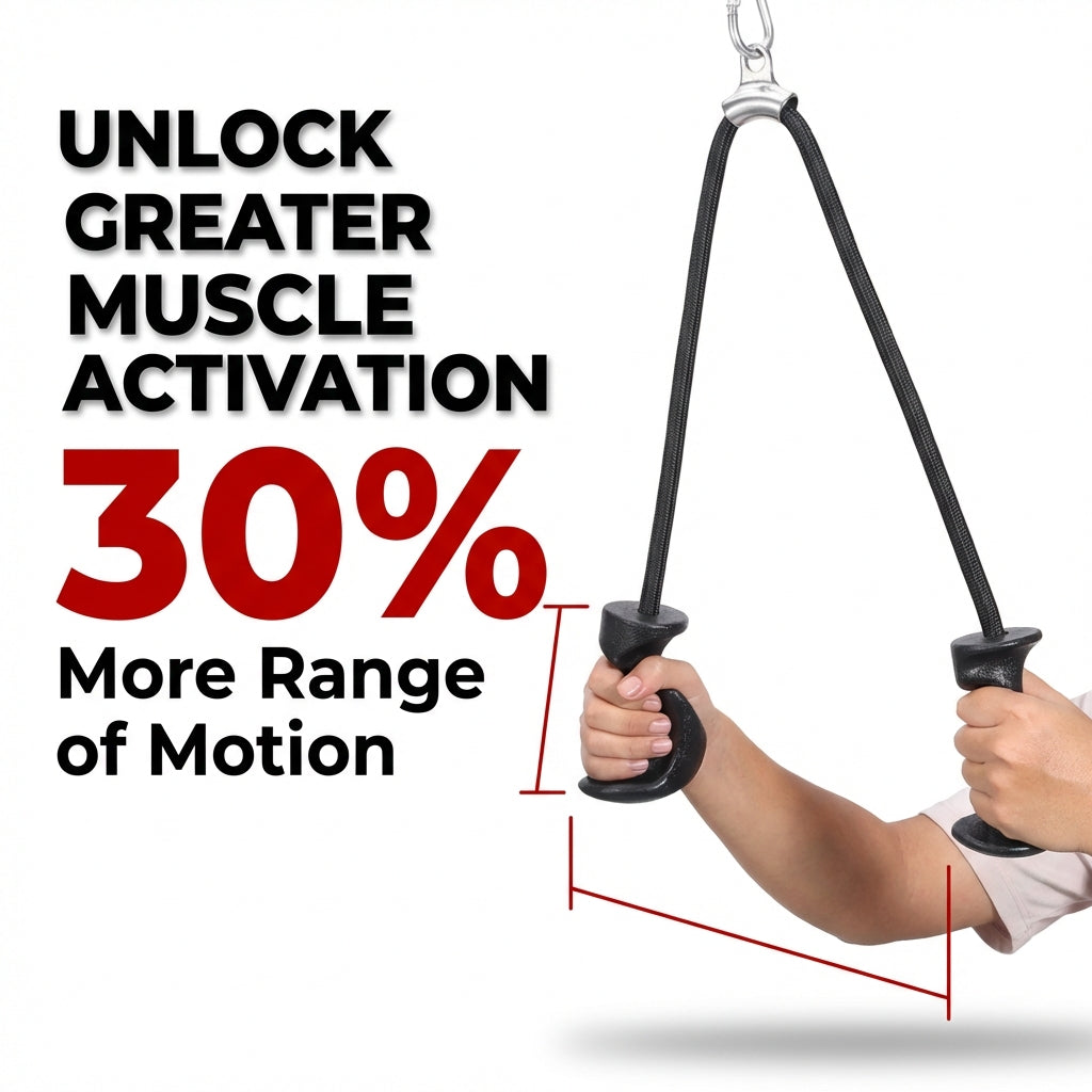 TriPull™ Tricep Rope with Ergonomic Handles