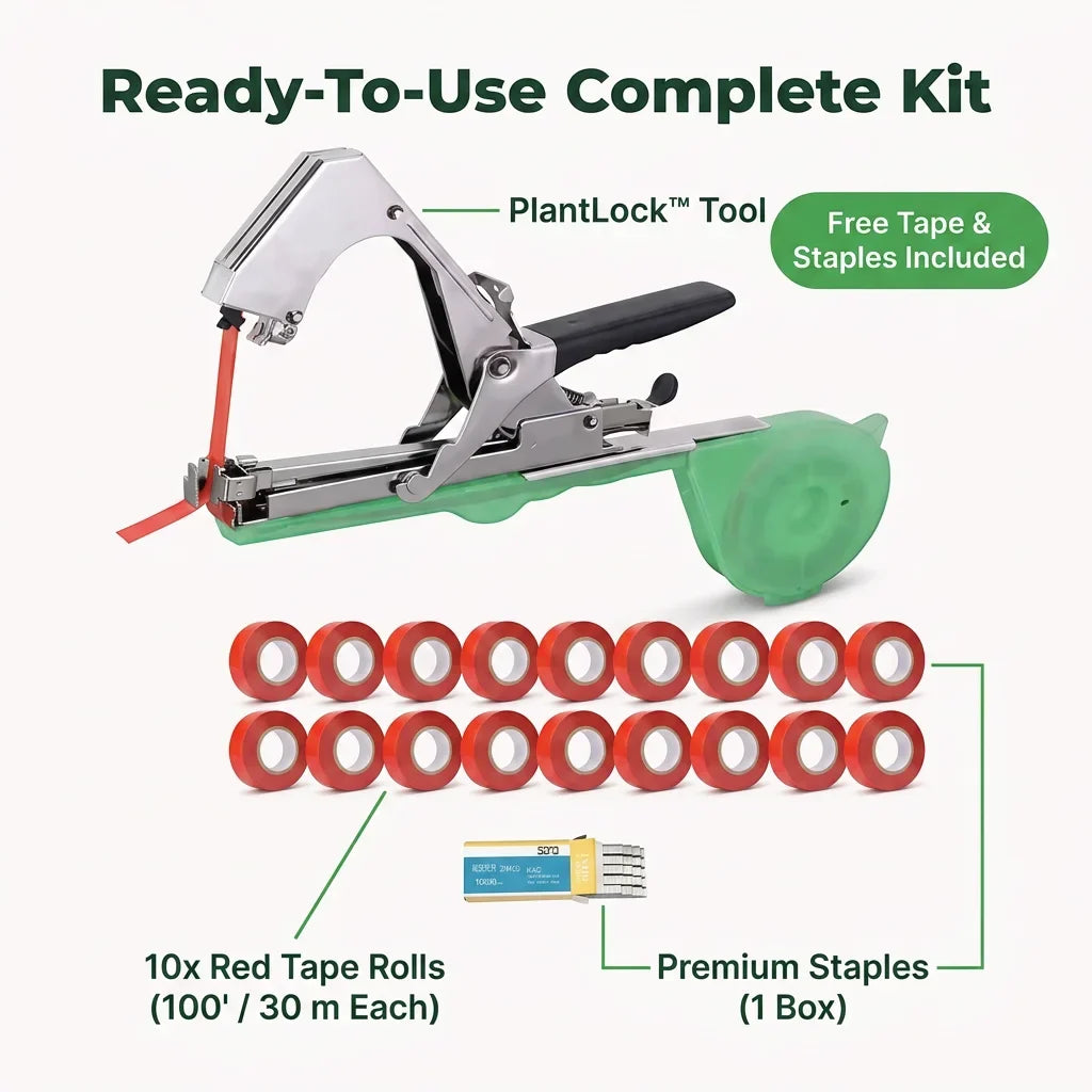 PlantLock™ - Fast Handheld Plant Tying Device