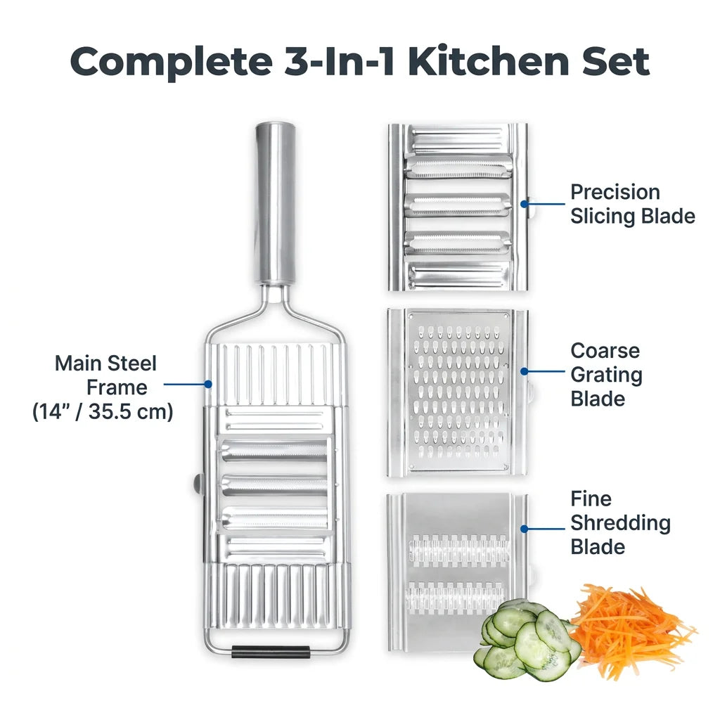 MultiBlade™ - 3-in-1 Vegetable Slicer, Grater & Shredder