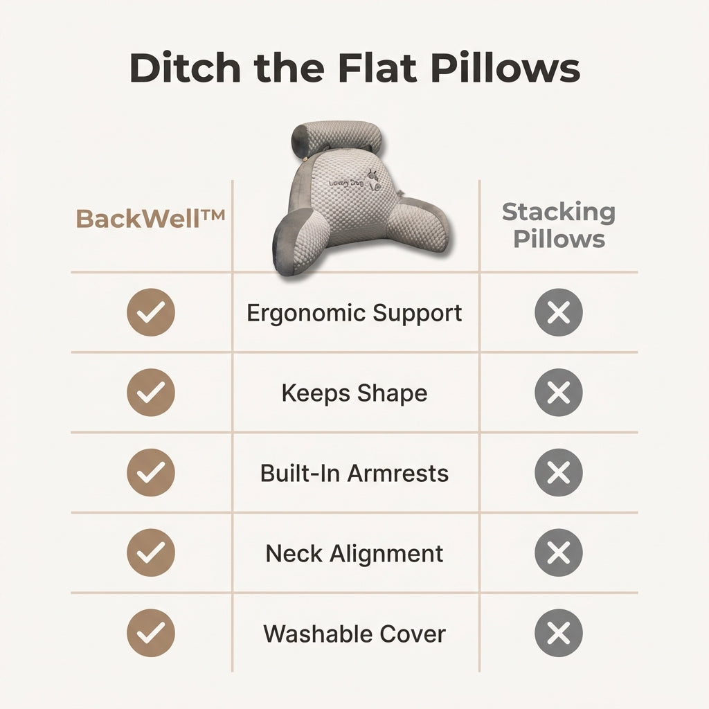 BackWell™ Ergonomic Reading Pillow