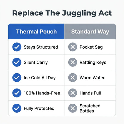 Thermal Water Bottle Pouch - Insulated Bottle Carrier