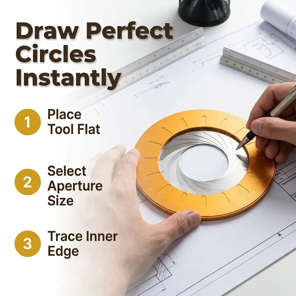 CircleLock™ - Bendable Compass & Round Ruler