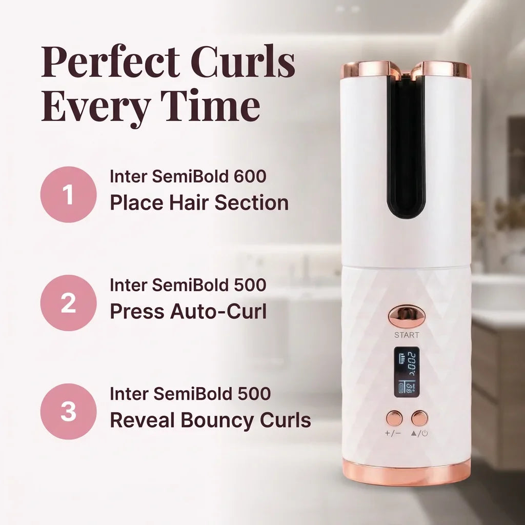 EasyCurl™ - Portable Wireless Hair Curler