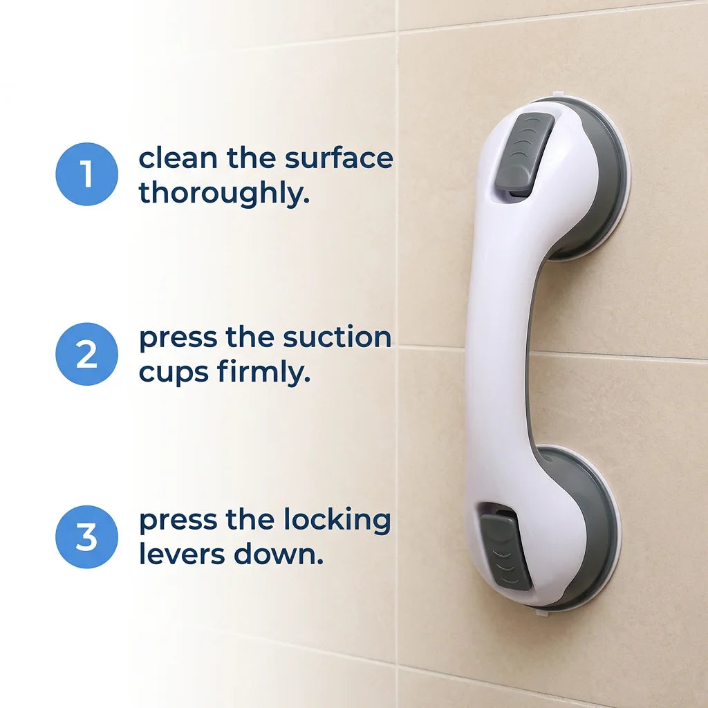 SafeGrip™ - Portable suction grab bar for instant bathroom safety