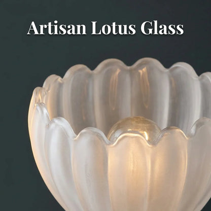 LotusGlow™ - Elegant glass flower wall lamp for ambient lighting