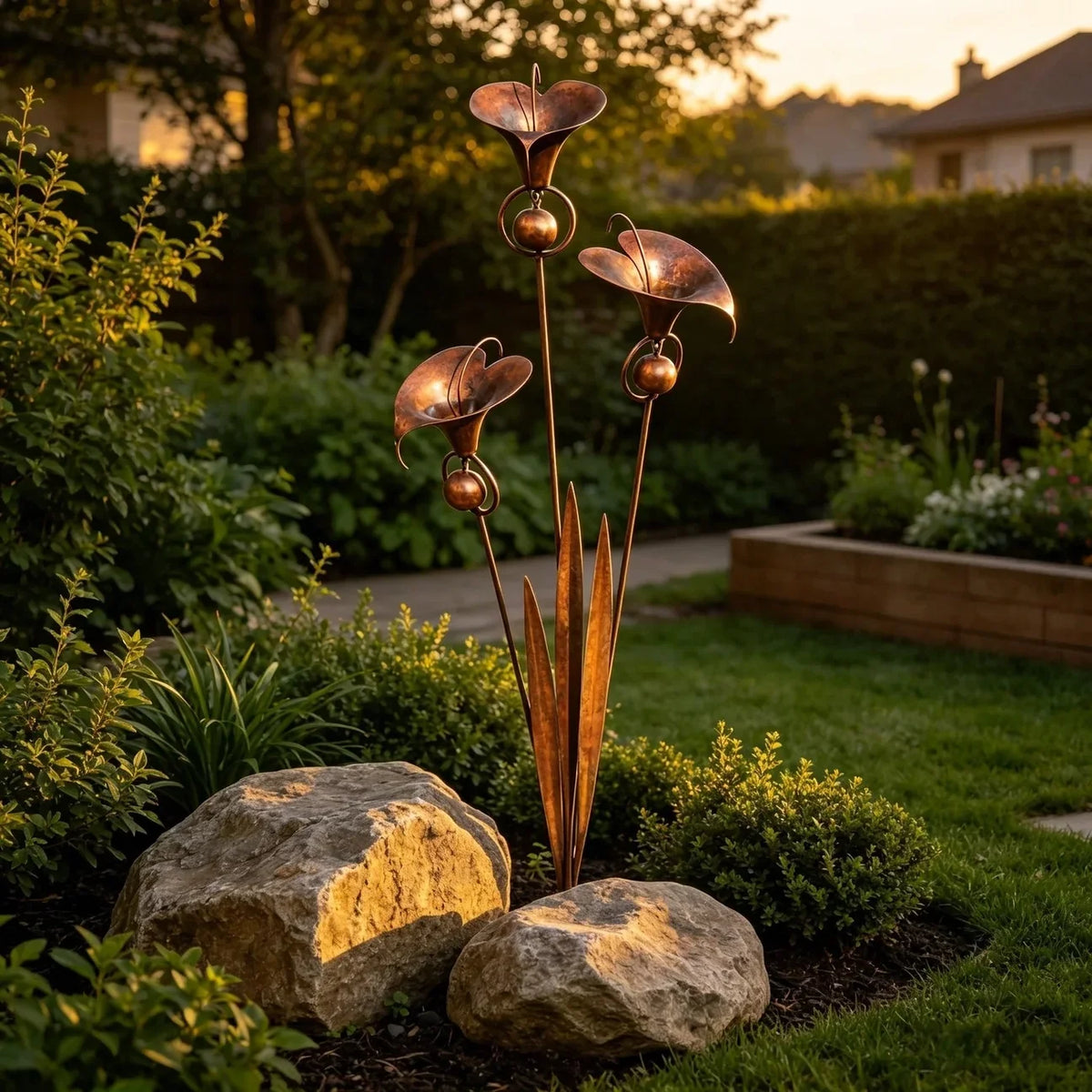 CallaChime™ - Handcrafted Garden Stake with Lily Design