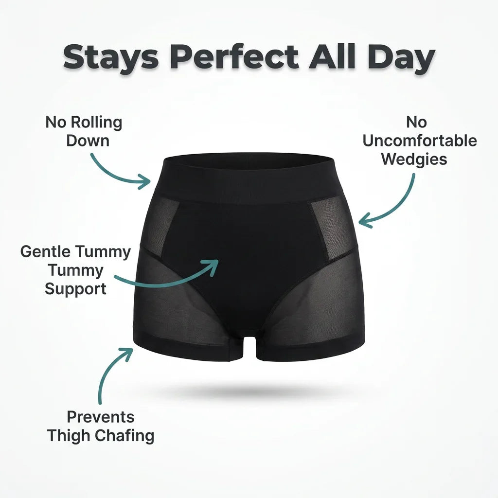 SlimFlex™ - Seamless High-Waisted Boyshorts, Tummy Control