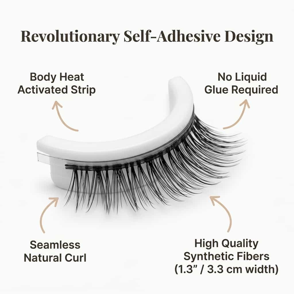 Reusable Self-Adhesive Lashes – Washable & Reusable