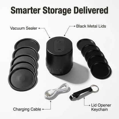 JarGuard™ - Cordless Mason Jar Vacuum Sealer Kit