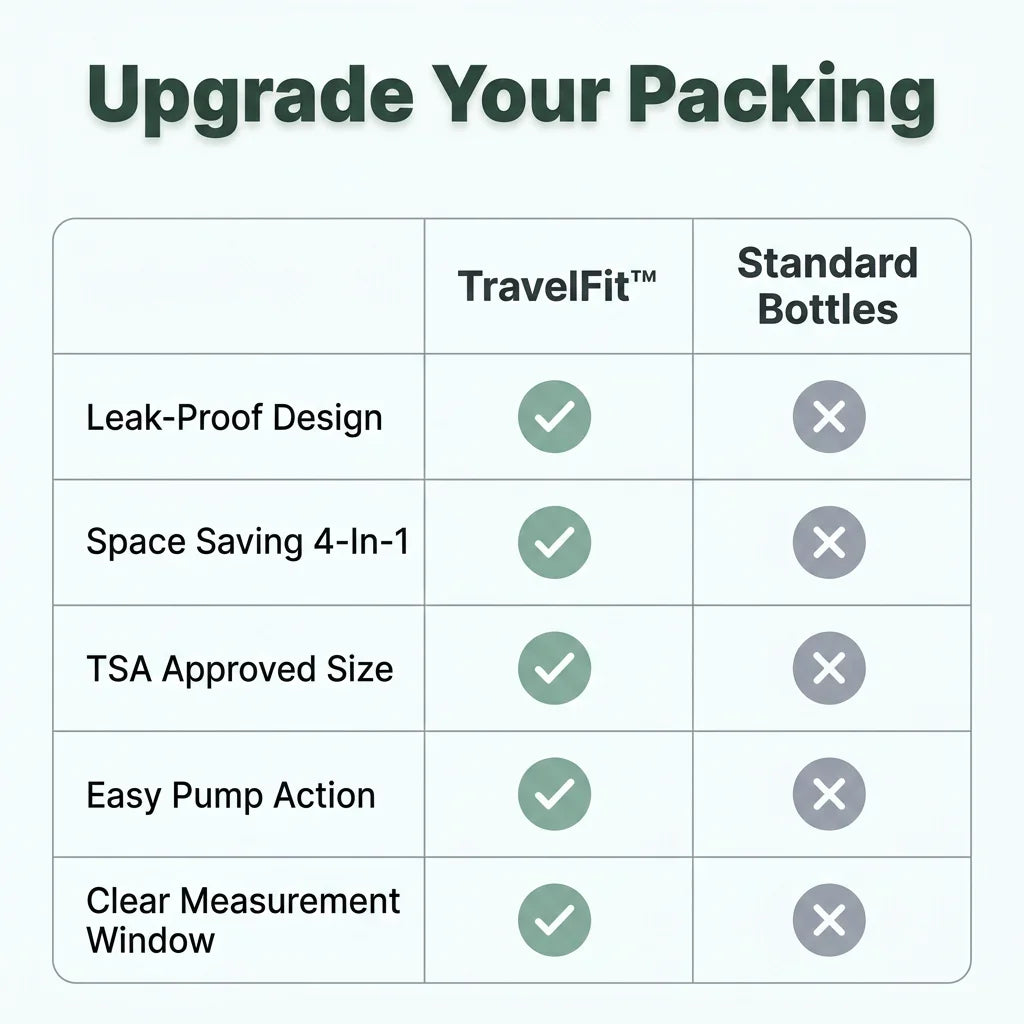 TravelFit™ - Leakproof 4-in-1 Toiletry Dispenser