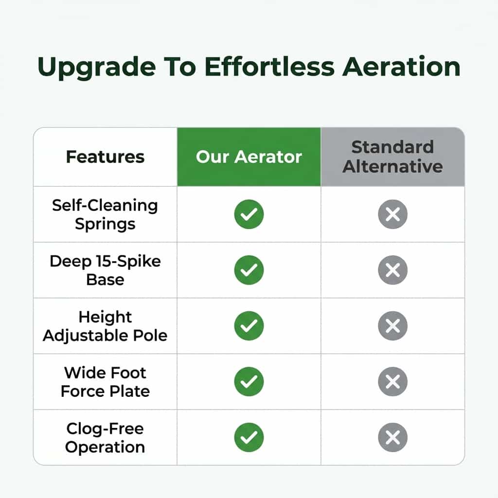Lawn Aerator - Automatic, Self-Cleaning Lawn Aerator