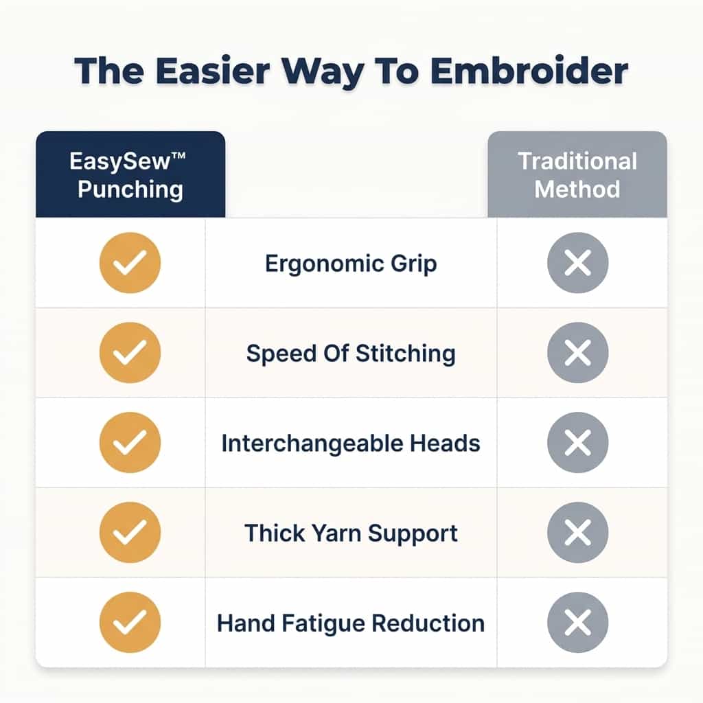 EasySew™ - Ergonomic grip for pain-free embroidery