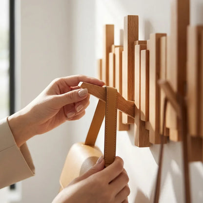 PianoHook™ - Handcrafted Wood Piano-Key Wall Rack