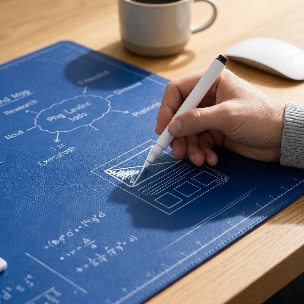WipeMat™ - Double-Sided Reusable Desk Writing Surface
