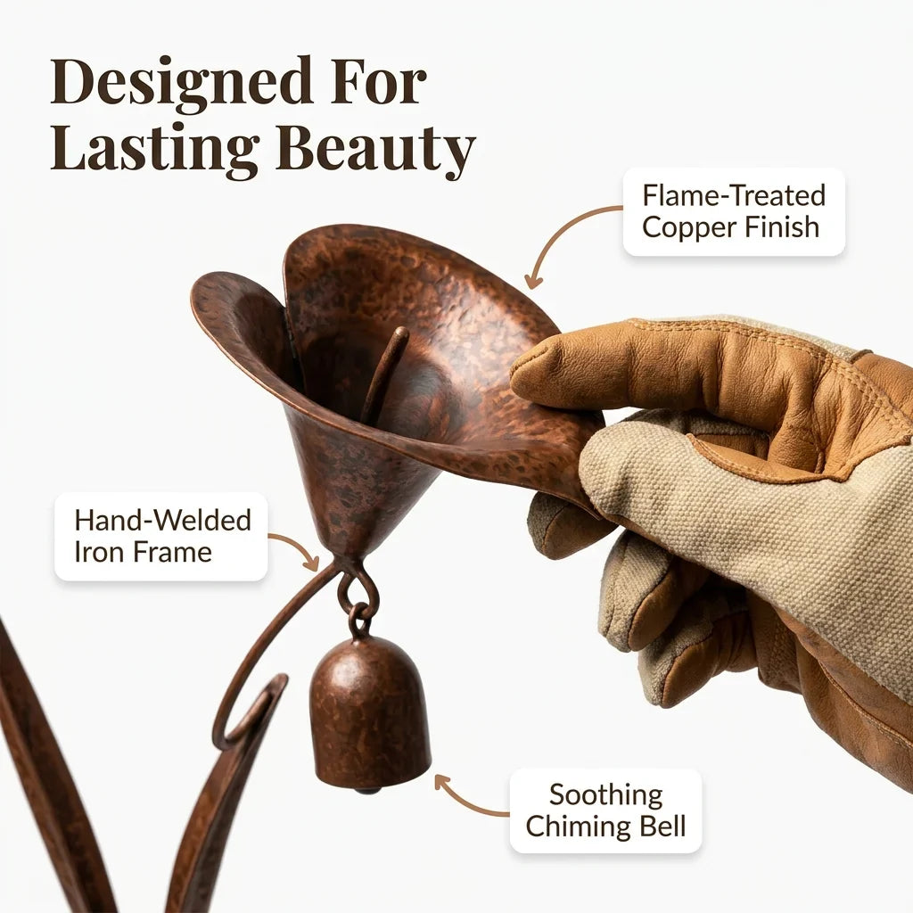 CallaChime™ - Handcrafted Garden Stake with Lily Design