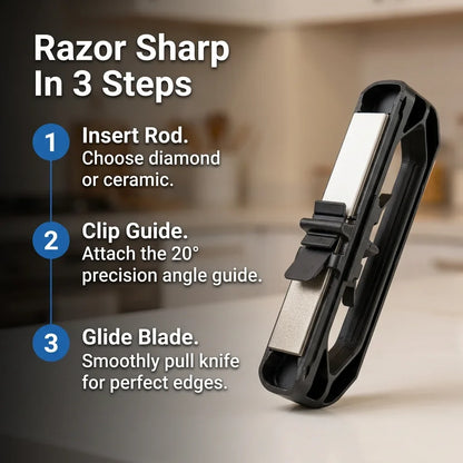 RazorSharp™ - Guided 20-degree Angle Knife Sharpener