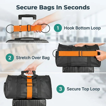 Adjustable Luggage Connector - Hands-Free Luggage Strap