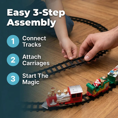 SantaRail™ - Festive Christmas Toy Train Set for Holiday Play