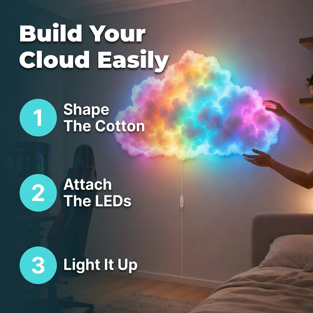 CloudGlow™ - Magical DIY Customizable Cloud Light Garland
