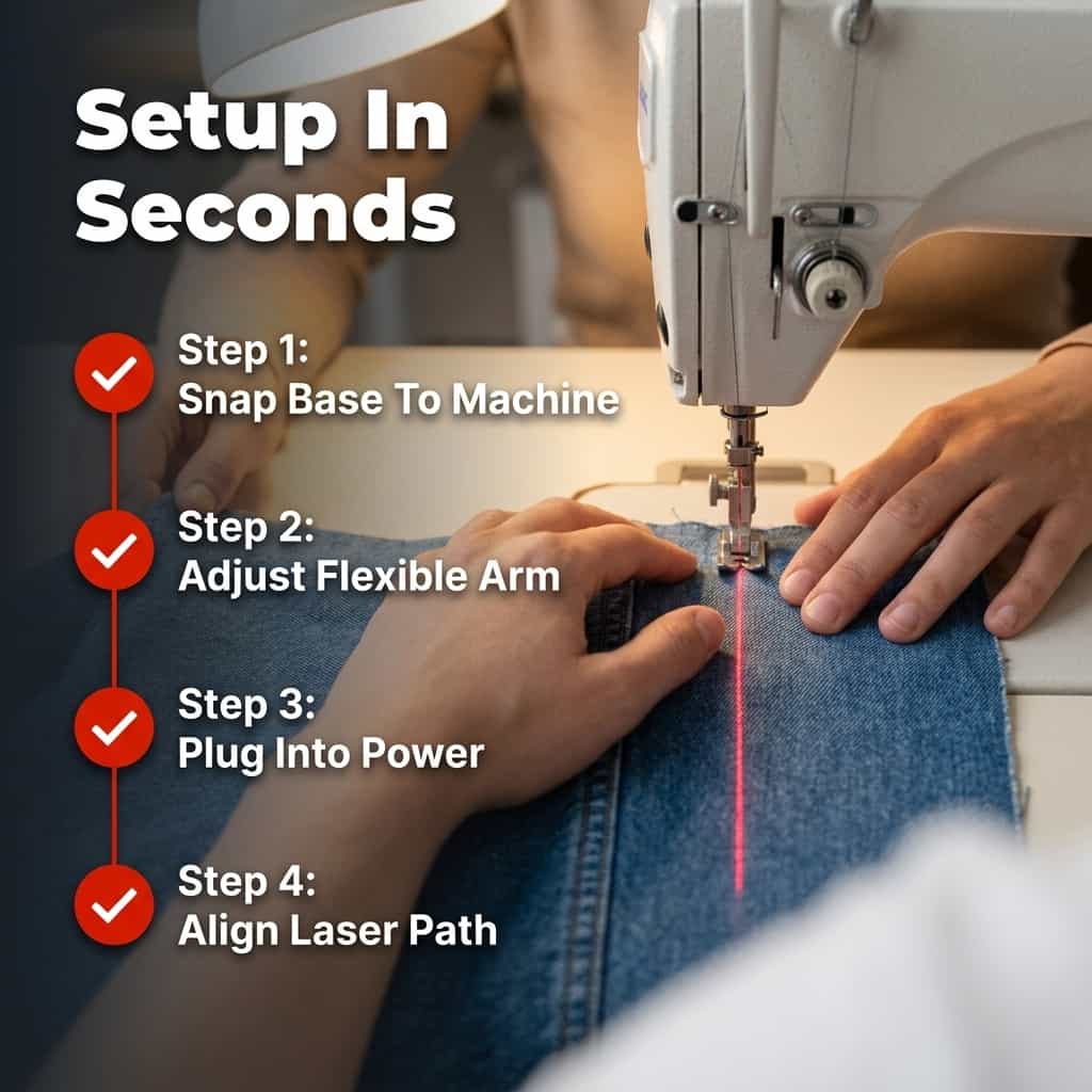 Magnetic Sewing Laser - Perfect straight stitches every time