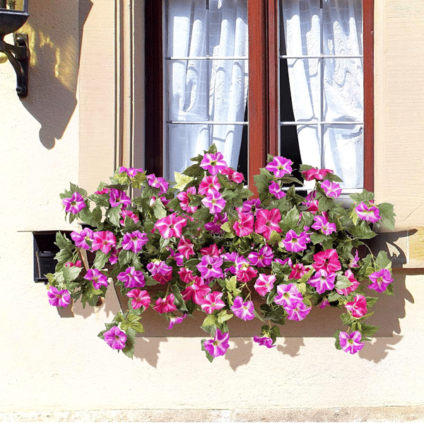 Lifelike Artificial Petunias - Weatherproof Floral Display