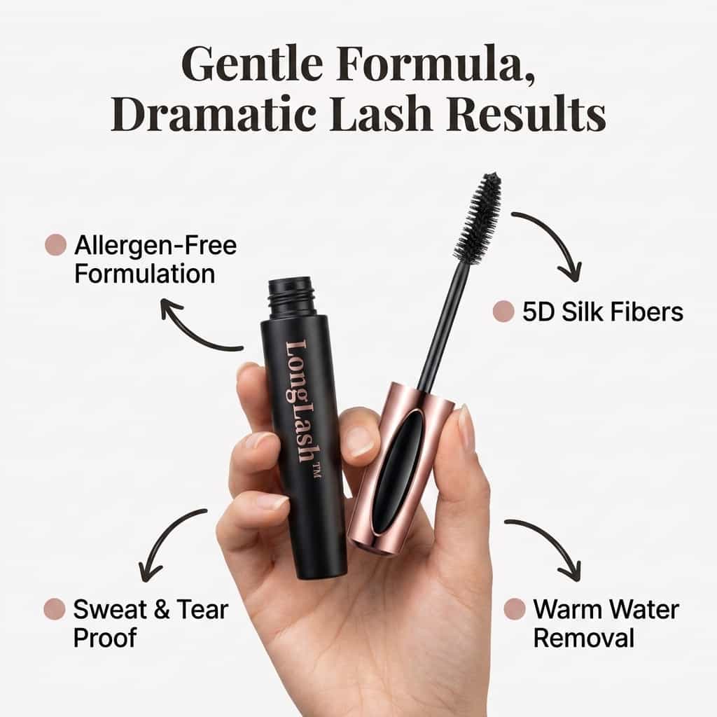 LongLash™ - Hypoallergenic 5D Mascara with Silk Fibers