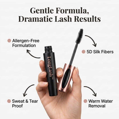 LongLash™ - Hypoallergenic 5D Mascara with Silk Fibers