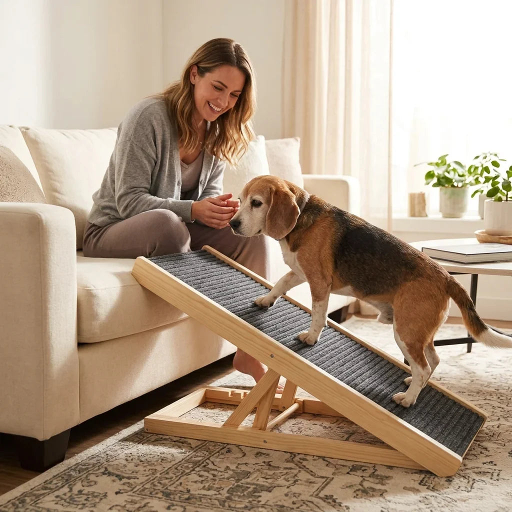 Adjustable Pet Ramp - Folding design for easy storage
