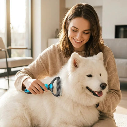 DualBrush™ - Professional Double-Sided Pet Grooming Tool
