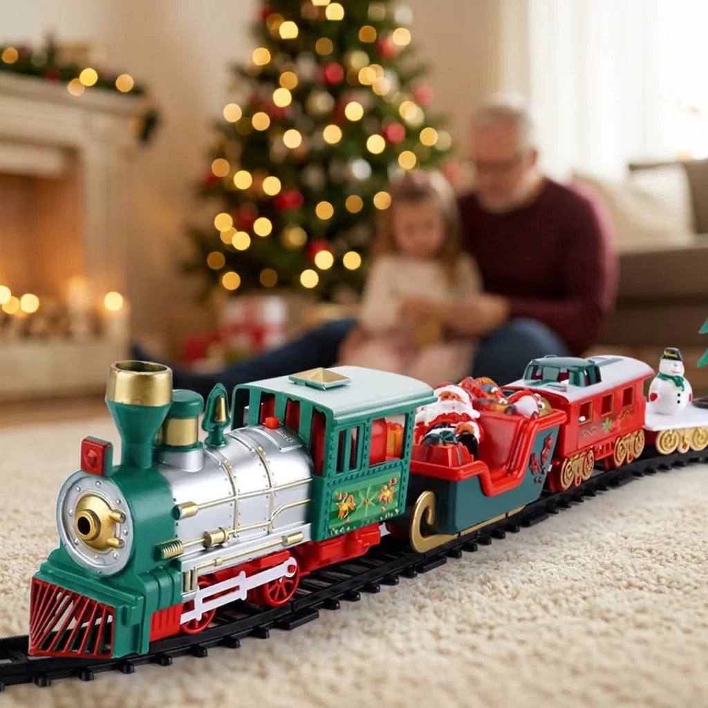 SantaRail™ - Festive Christmas Toy Train Set for Holiday Play