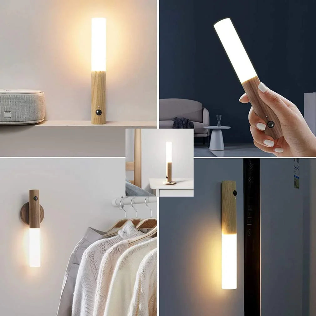 Smart Wooden Night Light | Motion Sensor Night Light