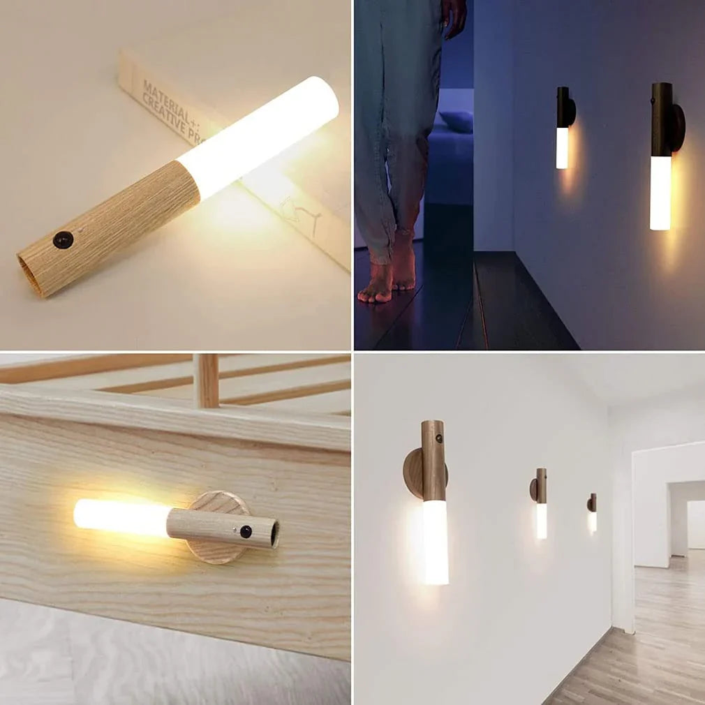 Smart Wooden Night Light | Motion Sensor Night Light