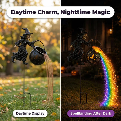 MagicBrew™ - Illuminated Witch Garden Stake with Projection Effects