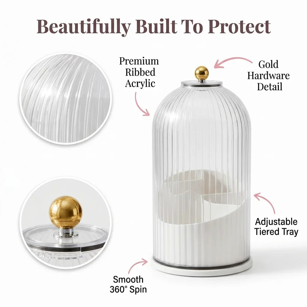 Covered Vanity Organizer - Spa-inspired solution