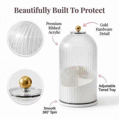Covered Vanity Organizer - Spa-inspired solution