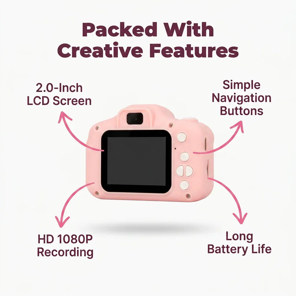 RetroCam™ - Compact Digital Vintage Film-Style Camera