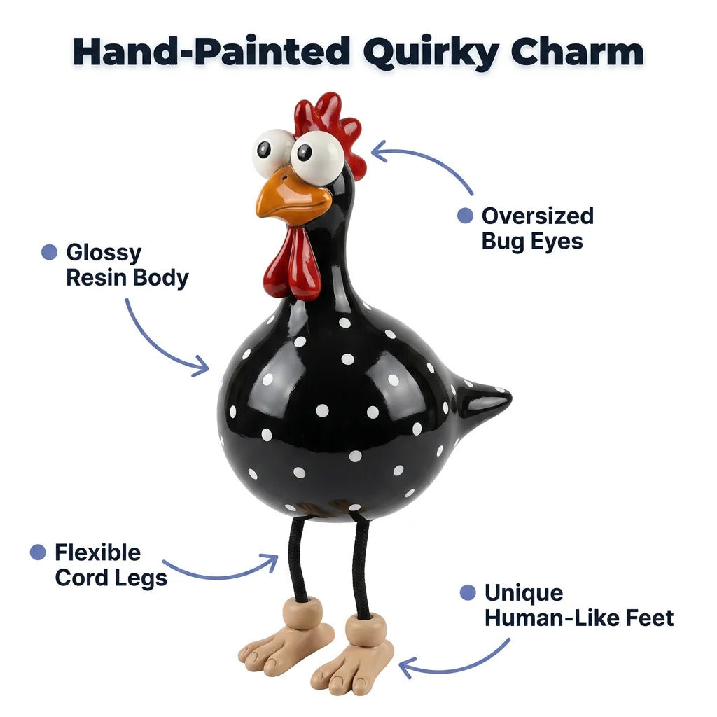 YardChick™ - Charming Resin Garden Accents, 5 Colors