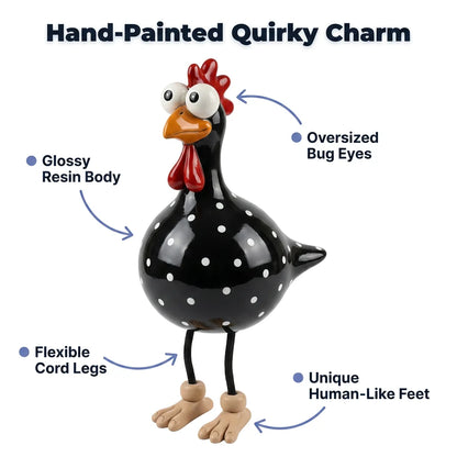 YardChick™ - Charming Resin Garden Accents, 5 Colors